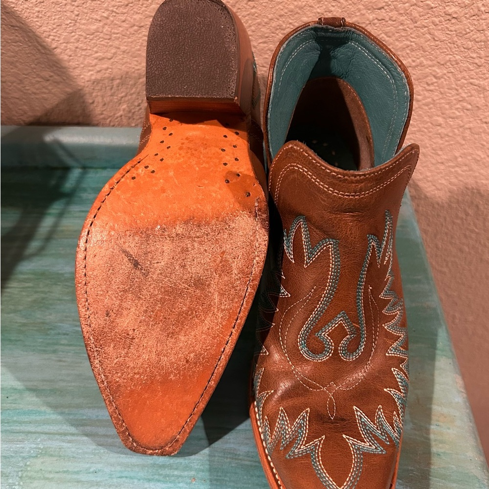 Brown Leather Western Boots